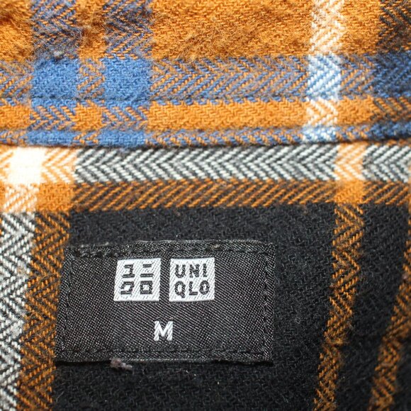 Uniqulo Flannel Checked Long Sleeve Shirt Size M - Picture 7 of 9
